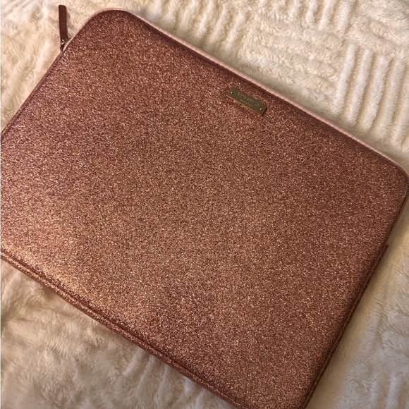 Kate Spade Rose Gold Sparkling Pink Tablet Sleeve - Picture 1 of 3